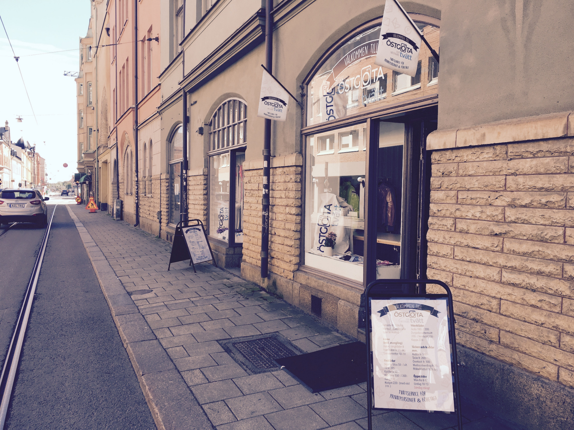 Lilla tvättstugans Östgötatvätt — butiken på Trädgårdsgatan 16 i Norrköping